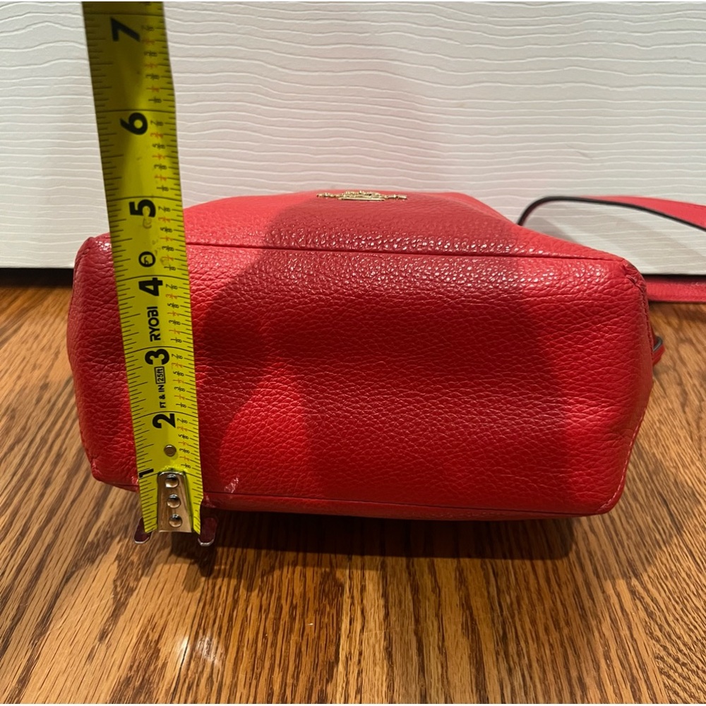Coach red pebbled leather bag - Picture 12 of 16